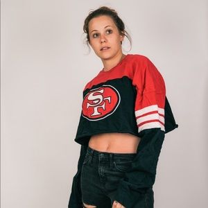 CROPPED 49ERS LONG SLEEVE TEE